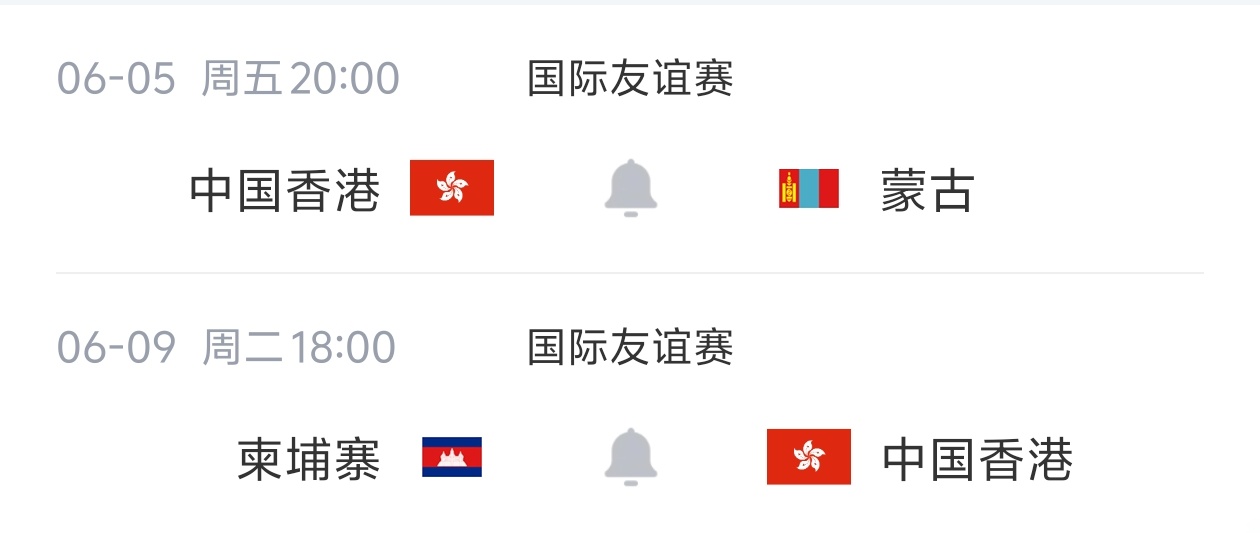 港足六月名單：12人來(lái)自中超中甲，陳晉一安永佳在列